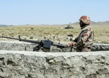 Security forces during counterterrorism operations in Balochistan’s Qila Saifullah district.