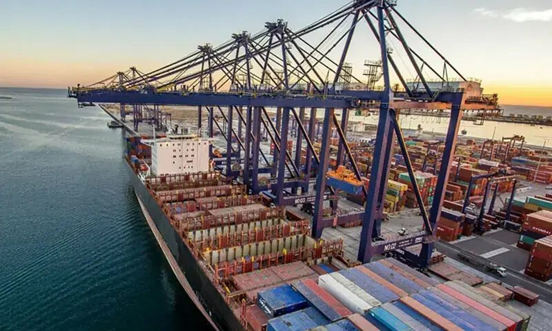 Cargo ships and containers at Karachi Port amid Pakistan’s growing maritime activity