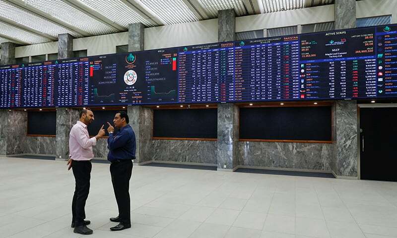 Pakistan Stock Exchange market activity as the KSE-100 index declines for a fourth consecutive week.