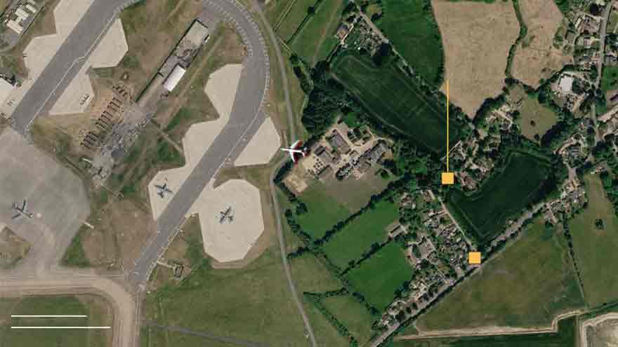 Police presence near RAF Fairford after five men were arrested in a suspected terrorism investigation