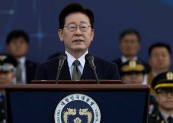 South Korean President Lee Jae Myung delivers an Armed Forces Day speech