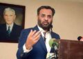 Federal Health Minister Mustafa Kamal addressing the media on political and national issues