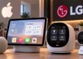 Apple and LG smart home devices including a doorbell, camera, lock and thermostat