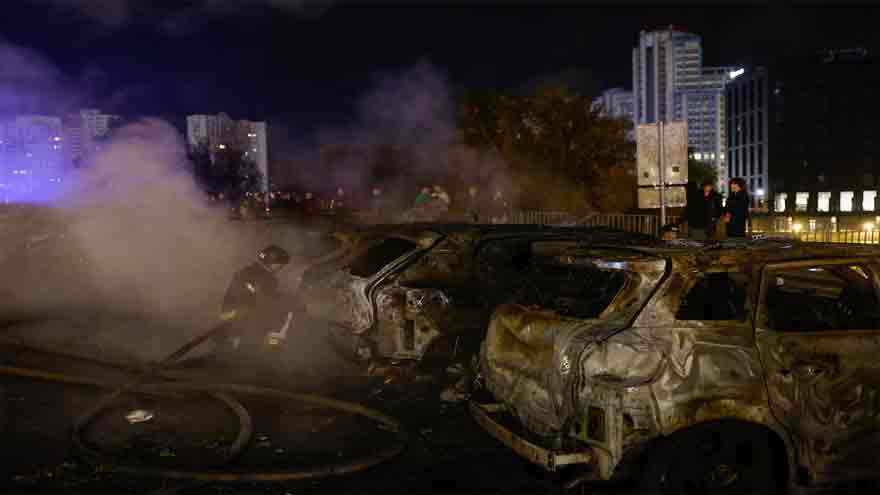 Donald Trump and Volodymyr Zelenskiy amid tensions over US intelligence support and Russia's attacks on Ukraine.