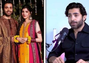 Pakistani actor Sheheryar Munawar with his wife Maheen Siddiqui.