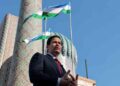 Marco Rubio during diplomatic talks in Uzbekistan on efforts to end the Russia-Ukraine war.