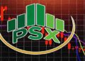 Pakistan Stock Exchange KSE-100 Index falls during Friday morning trading.