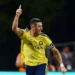 Cristiano Ronaldo of Al Nassr celebrates during a match against Al Faisaly amid controversy over the official credit for his 982nd career goal.