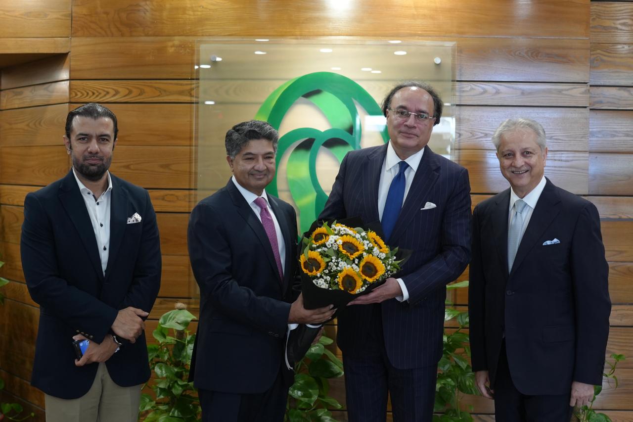 Muhammad Aurangzeb meeting NBP Chairman and President in Karachi