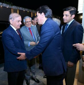 Prime Minister Shehbaz Sharif at China 77th anniversary reception at Islamabad Marriott Hotel