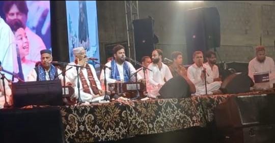 Qawwali performers entertain a large audience at Mehfil-e-Samaa in Karachi.