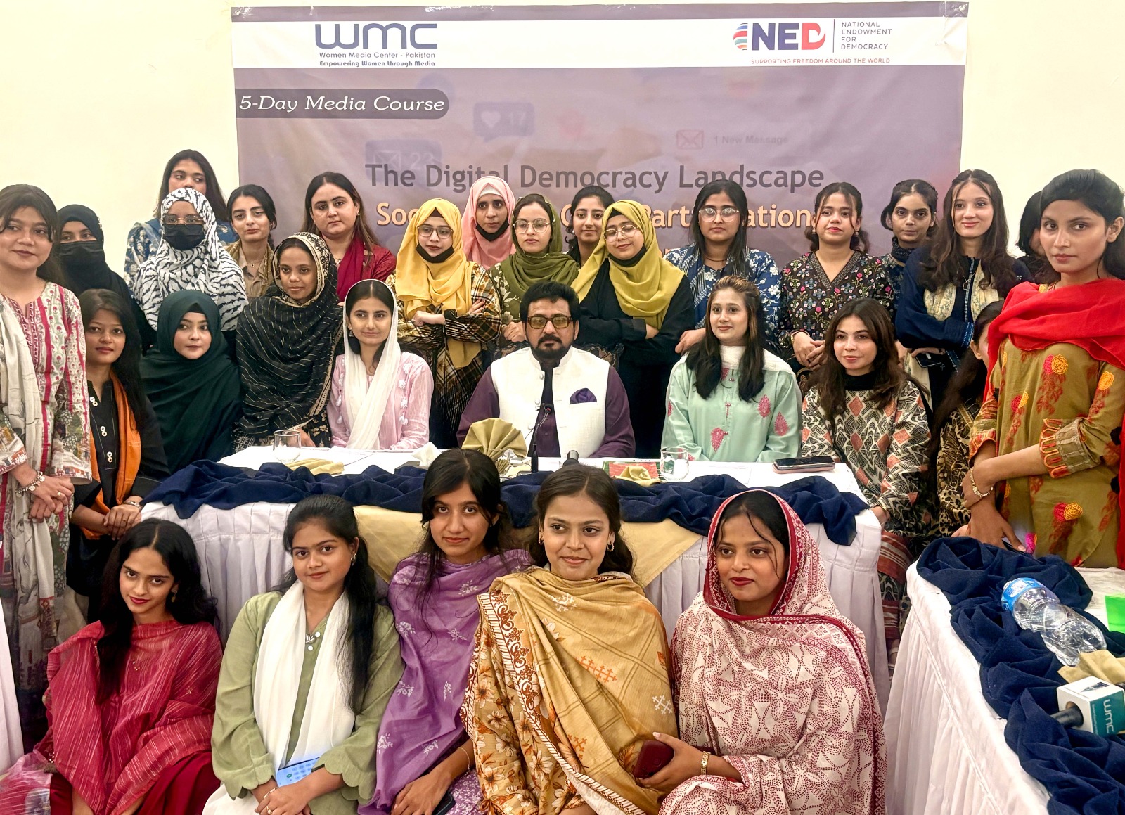Waseem Hussain addresses media students and journalists at a Hyderabad workshop