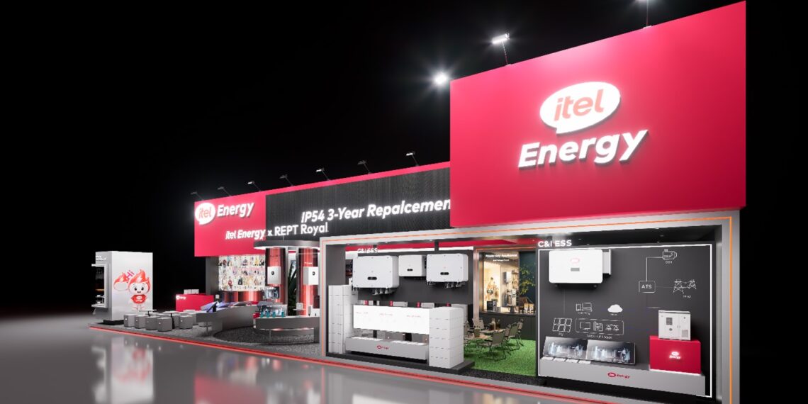 itel Energy Gen-2 battery and Sparta IP66 inverter showcased at Solar Pakistan Expo 2026