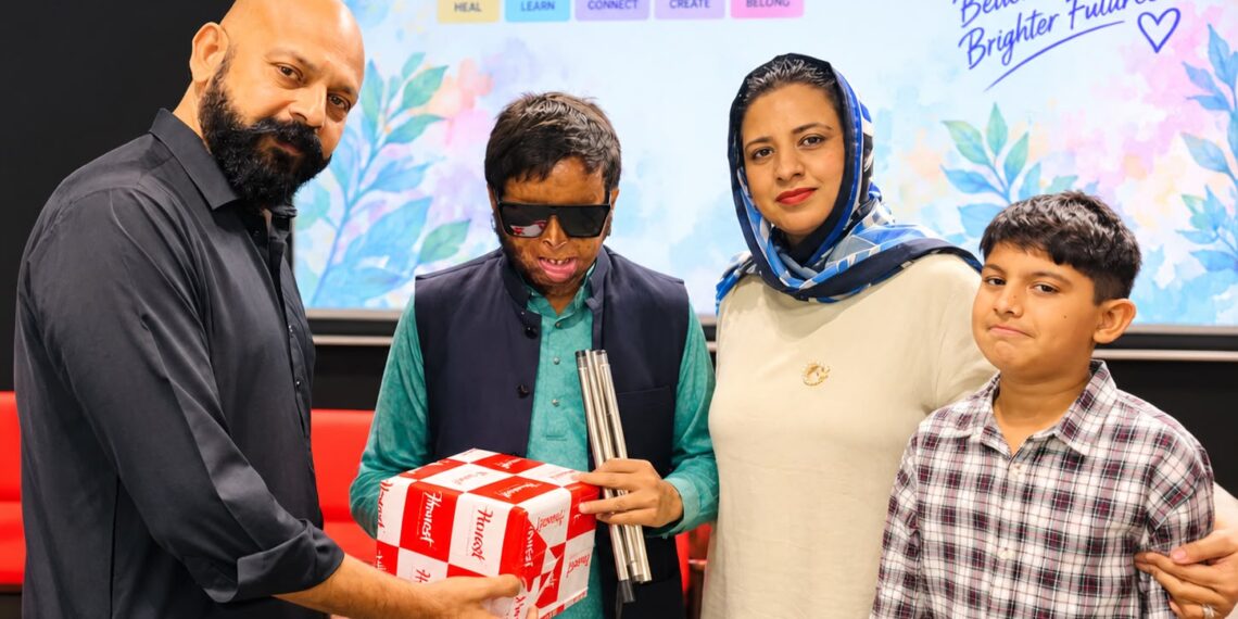 Speakers, students and community participants at the Khudi Wellness Carnival 2026 in Karachi.