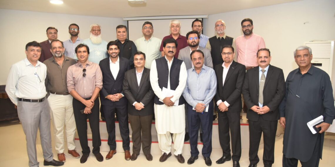 FPCCI fisheries committee members attend the inaugural meeting on Pakistan’s seafood exports and aquaculture development.