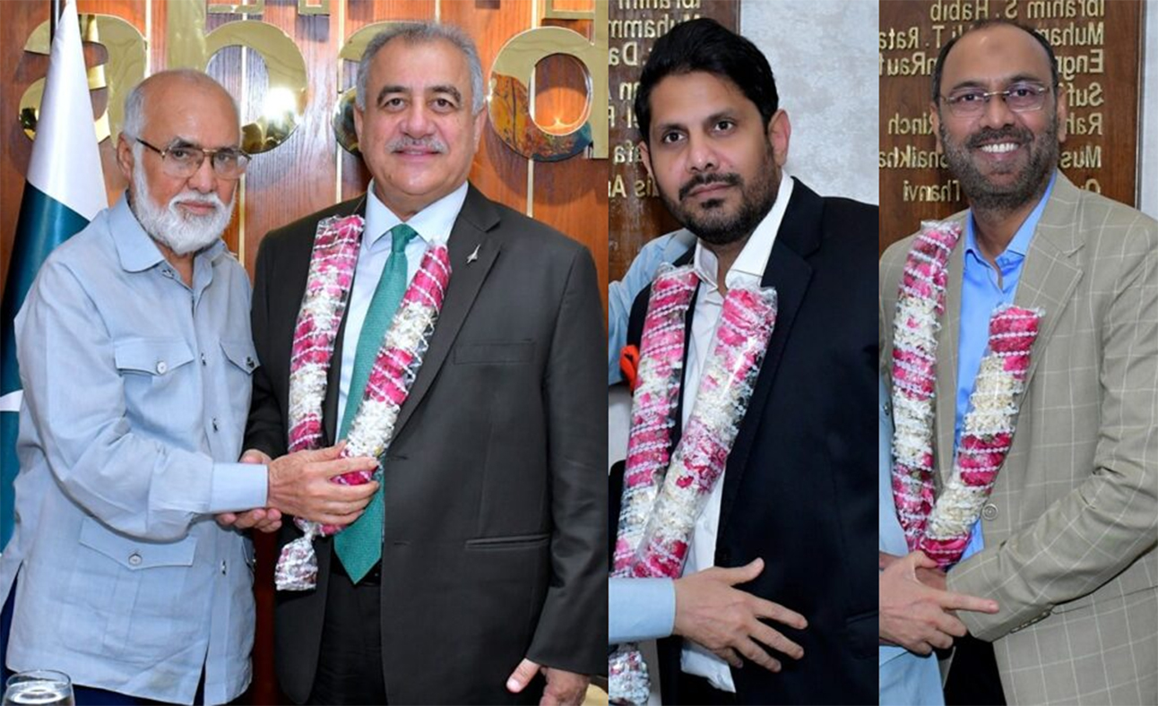 ABAD Chairman Muhammad Hanif Gohar following his unopposed election as head of the Association of Builders and Developers.