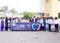 Ophthalmologists at a World Sight Day awareness seminar discussing glaucoma and vision loss at Dow University in Karachi.