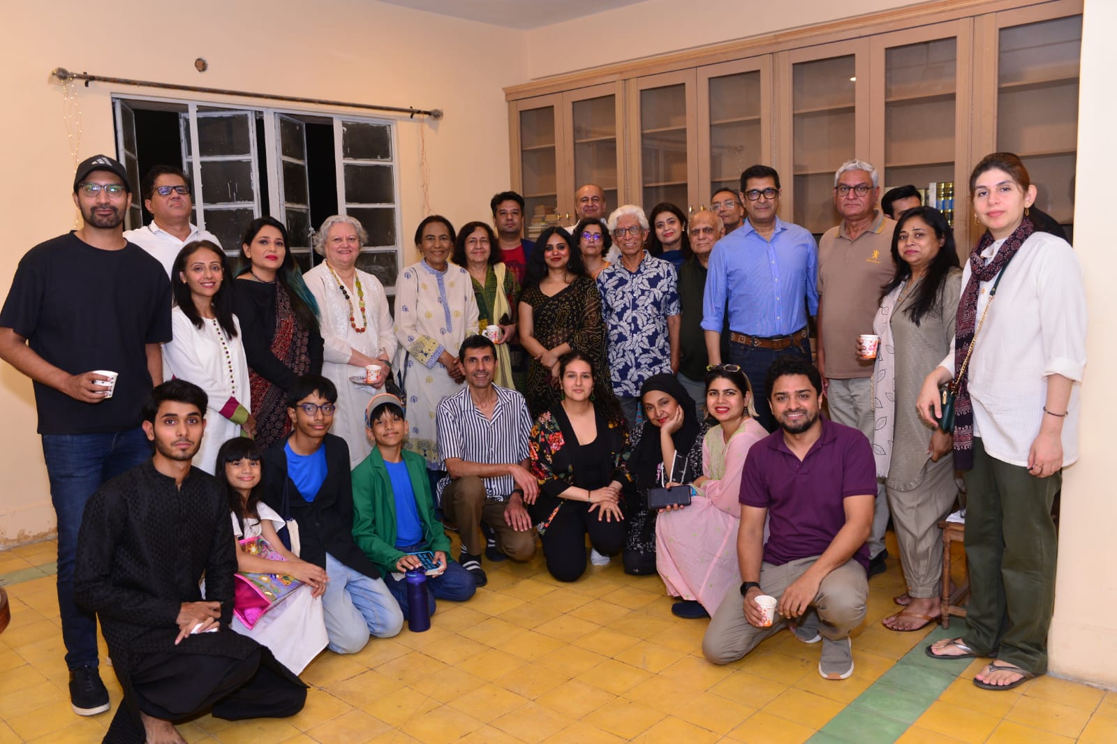 Audience members attend the Pakistan premiere of Crones: A Celebration, a documentary about ageing women, at Theakada in Karachi.