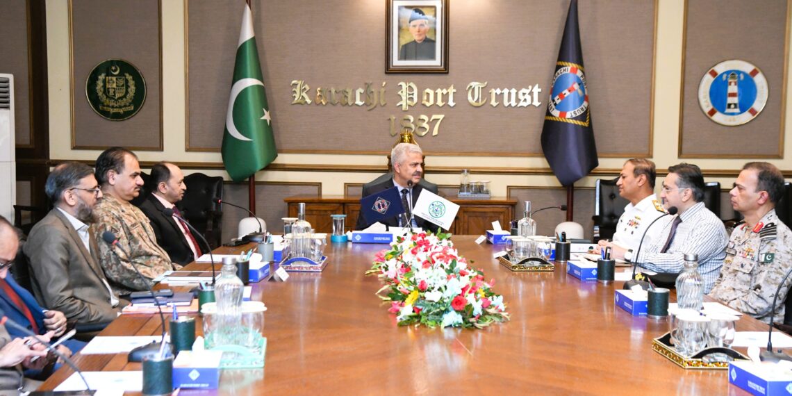 Federal Secretary Maritime Affairs visits Karachi Port Trust to review port performance and modernisation projects.