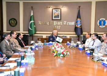 Federal Secretary Maritime Affairs visits Karachi Port Trust to review port performance and modernisation projects.