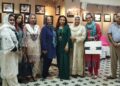 Models showcasing Umisum Atelier’s Eastern luxury and couture ensembles at The Art of Dressing pop-up in Karachi.