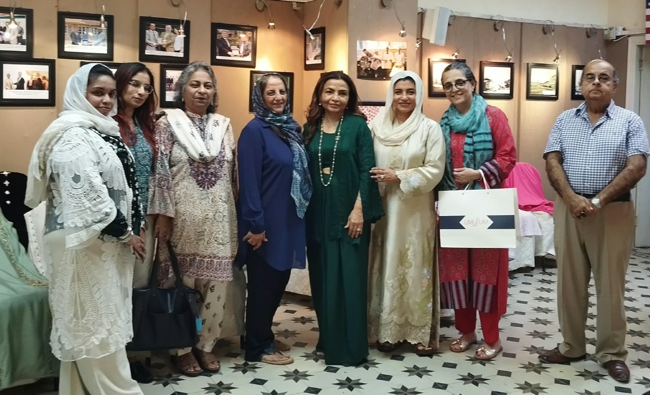 Models showcasing Umisum Atelier’s Eastern luxury and couture ensembles at The Art of Dressing pop-up in Karachi.
