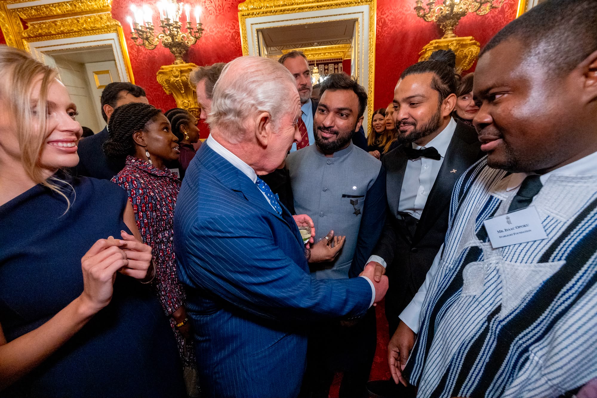 Pakistani youth leaders Danish Sohail and Joshua Dilawar at the QECT 100 Young Leaders reception in London.