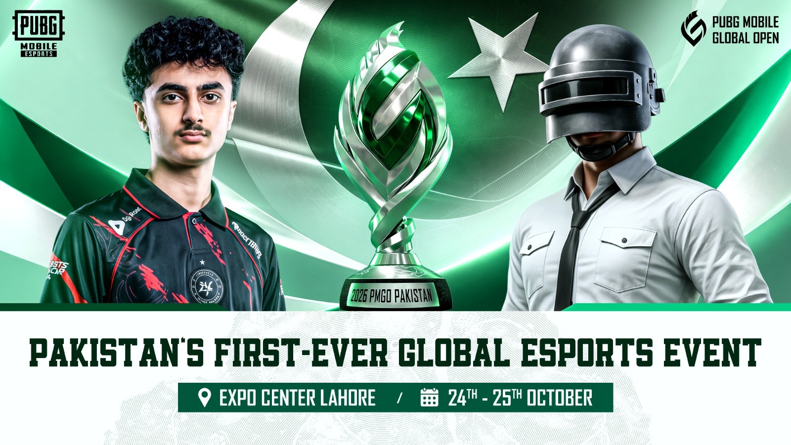 PUBG MOBILE Global Open Season 2 esports tournament in Lahore, Pakistan, featuring international teams and Pakistani competitors.