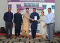 BBA students and university officials attend the Final Year Project Submission Ceremony at Metropolitan University Karachi.