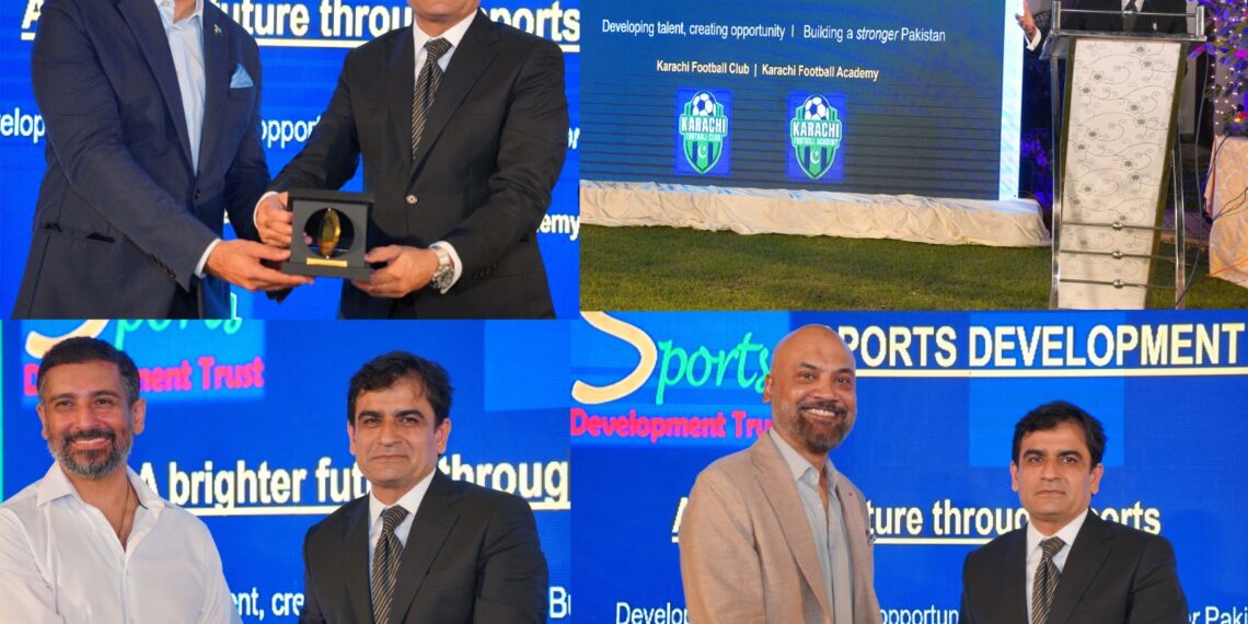 Fundraising dinner hosted in honour of Muhammad Iqbal Memon to support Karachi Football Academy and youth sports development.