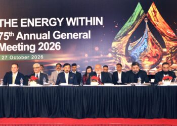 Pakistan Petroleum Limited’s 75th Annual General Meeting in Karachi, where shareholders approved a 60% final cash dividend and the company’s FY2025–26 financial statements.