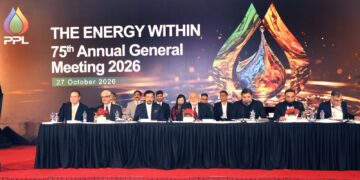 Pakistan Petroleum Limited’s 75th Annual General Meeting in Karachi, where shareholders approved a 60% final cash dividend and the company’s FY2025–26 financial statements.
