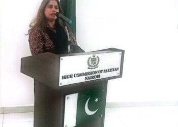 Acting High Commissioner Sadia Gohar Khanum and participants at the Pakistan High Commission’s Kashmir Black Day seminar in Nairobi