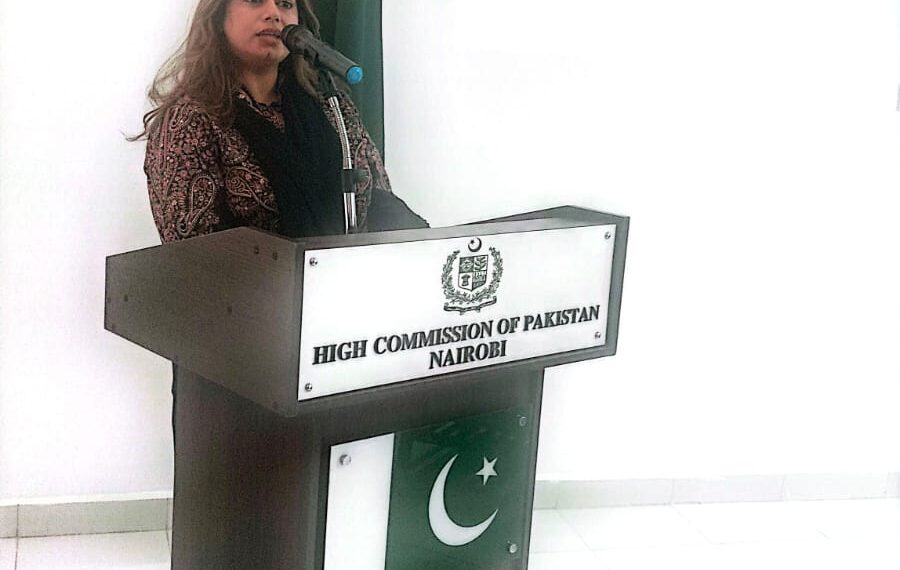 Acting High Commissioner Sadia Gohar Khanum and participants at the Pakistan High Commission’s Kashmir Black Day seminar in Nairobi