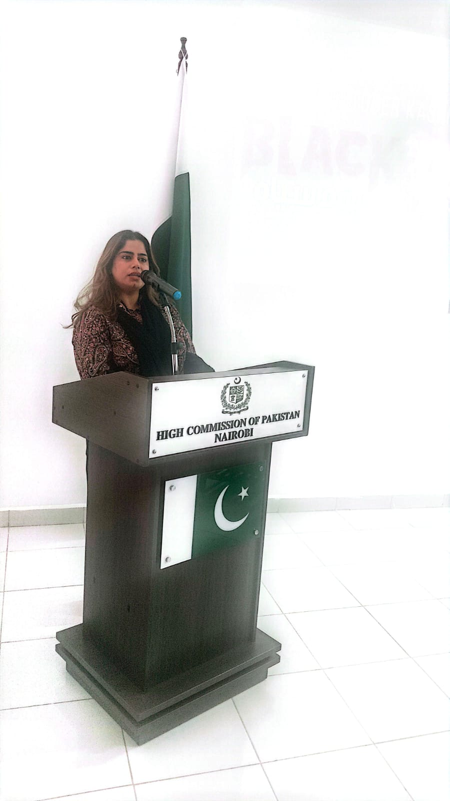 Acting High Commissioner Sadia Gohar Khanum and participants at the Pakistan High Commission’s Kashmir Black Day seminar in Nairobi