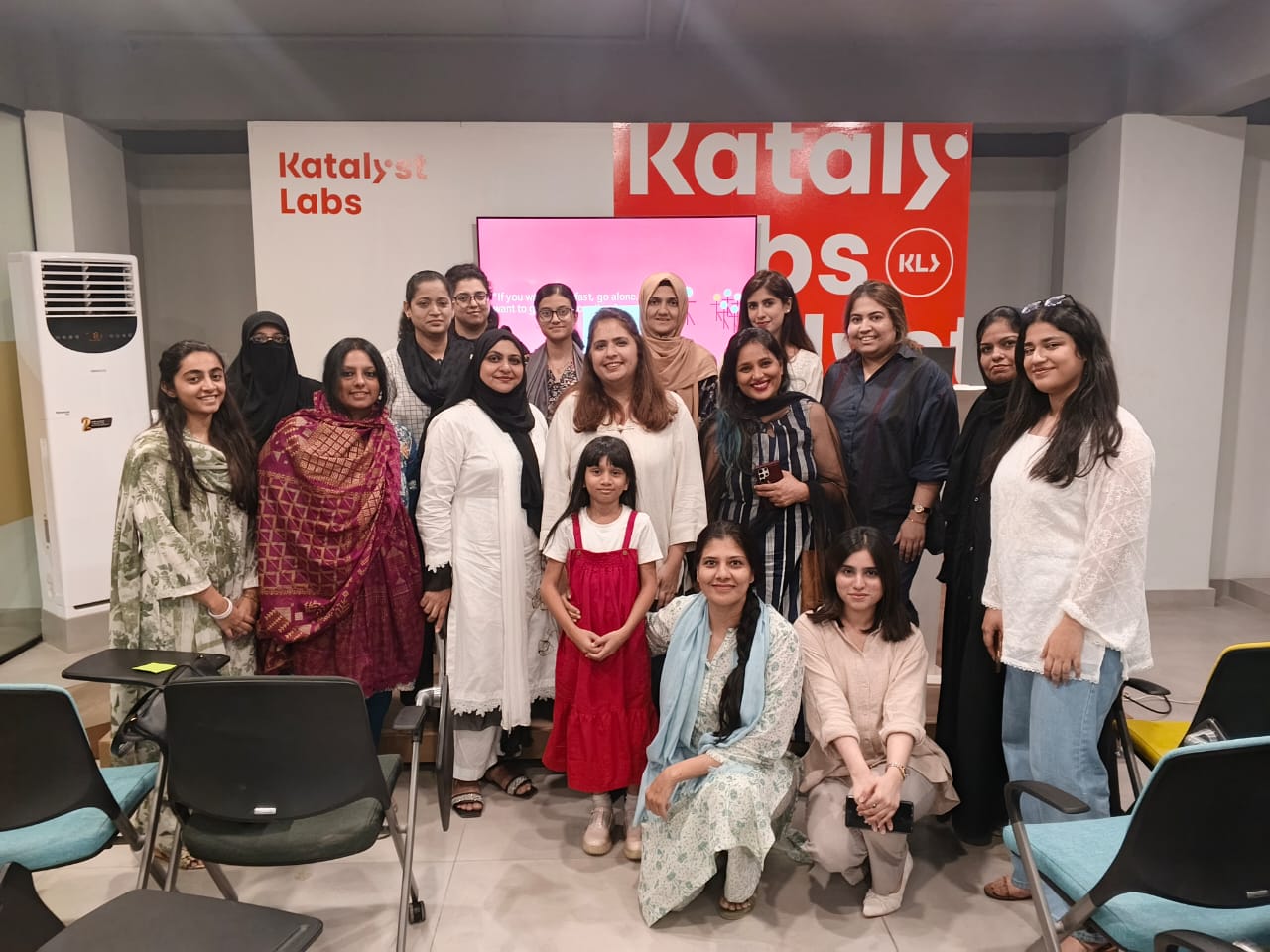 Graduates and representatives of HBL, Visa and Katalyst Labs attend the She’s Next Karachi certificate ceremony in October 2026.