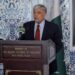 Ambassador Shafqat Ali Khan addresses an event marking Kashmir Black Day at the Embassy of Pakistan in Abu Dhabi on 27 October 2026.