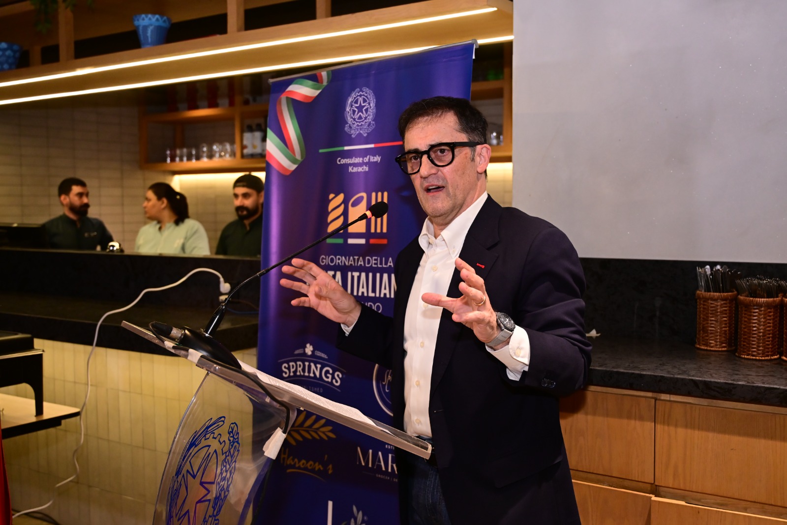 Italian Consulate in Karachi hosts World Italian Pasta Day 2026 to promote Italian cuisine, cultural heritage and Pakistan-Italy cooperation.