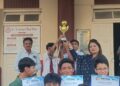 St. Lawrence’s Boys’ School Karachi football team celebrates winning the tournament organised by Reflection School