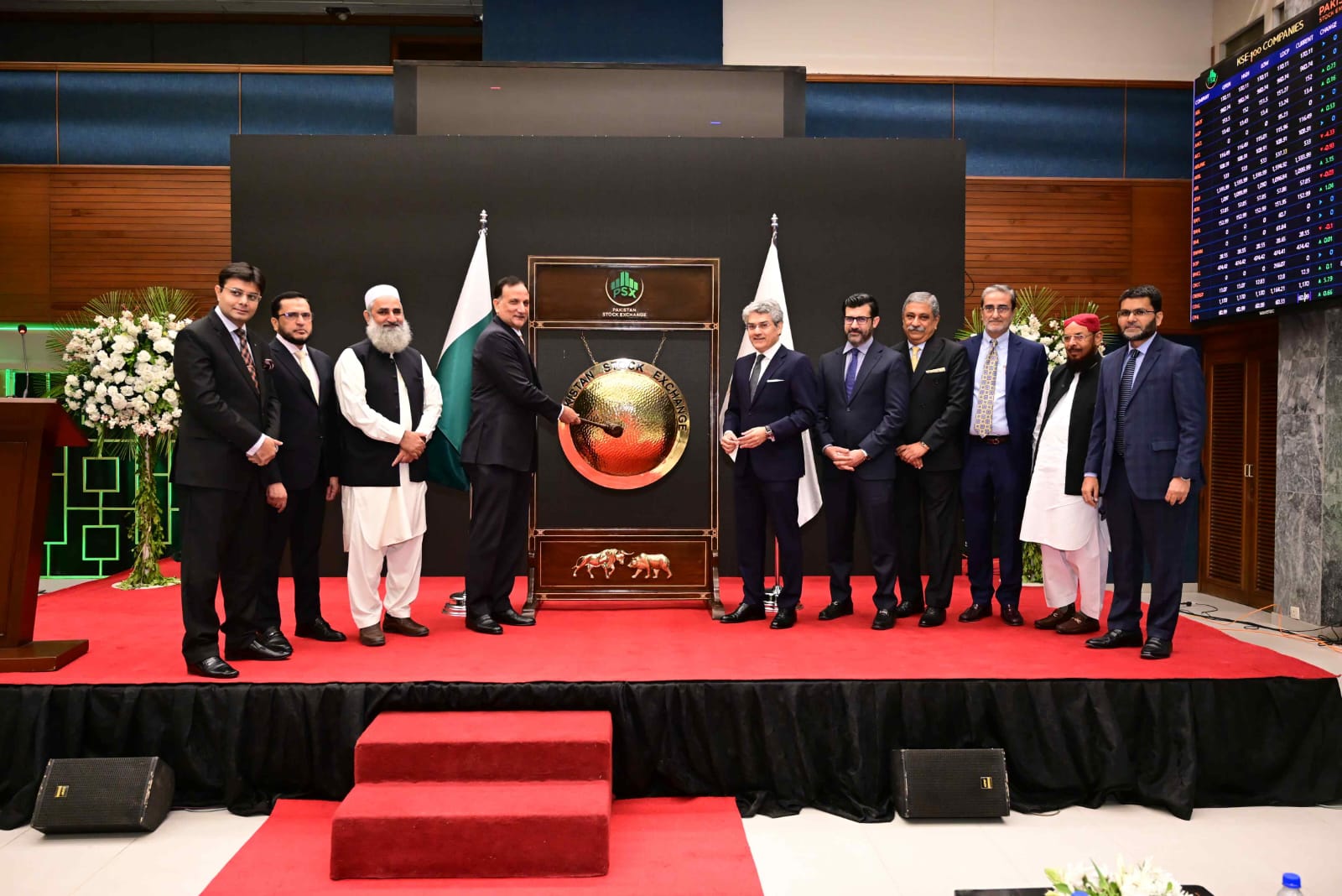 Pakistan Stock Exchange Shariah-Compliant Trading Counter launch ceremony attended by financial regulators, brokerage representatives and Shariah scholars.