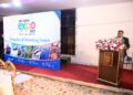 Consul General of Sri Lanka in Karachi Sanjeewa Pattiwila addresses participants during a media briefing promoting Sri Lanka Expo 2027.