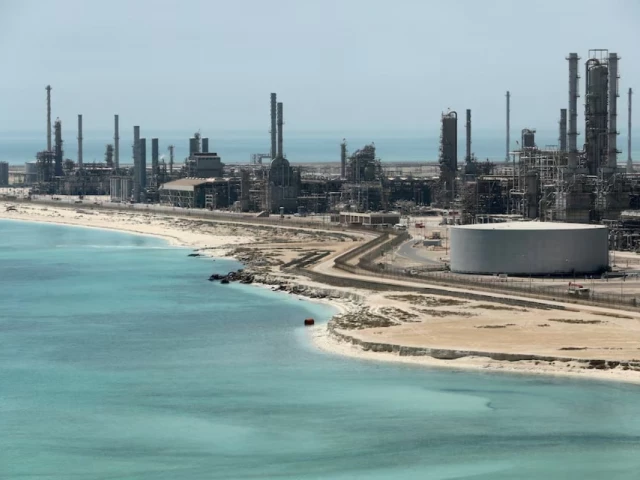 Saudi Arabia’s Ras Tanura oil facilities amid reports of a fire and escalating tensions involving Yemen’s Houthi group.