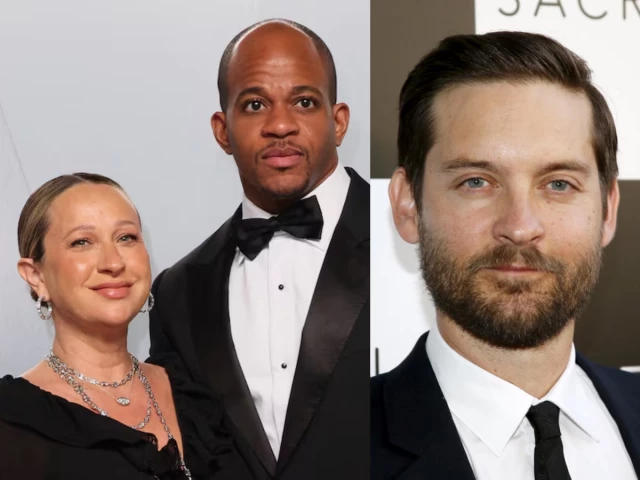 Tobey Maguire officiates Jennifer Meyer’s wedding to Geoffrey Ogunlesi in Hawaii.