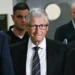 Microsoft co-founder Bill Gates speaking about artificial intelligence risks and cybersecurity threats.