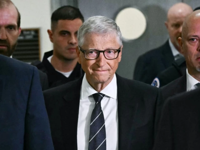 Microsoft co-founder Bill Gates speaking about artificial intelligence risks and cybersecurity threats.