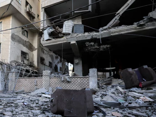 Gaza City after an Israeli airstrike targeting senior Hamas figure Ali al-Amoudi