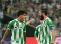Real Betis midfielder Isco celebrates during the La Liga match against Osasuna.