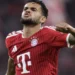 Luis Diaz celebrates after scoring for Bayern Munich against RB Leipzig.