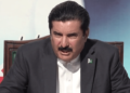 Khyber Pakhtunkhwa Governor Faisal Karim Kundi speaking about the PTI long march