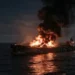 Commercial tanker at sea near Oman amid reports of a vessel fire and maritime security concerns in the Strait of Hormuz.